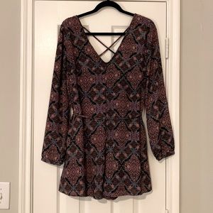Paisley Romper with crisscross back detail